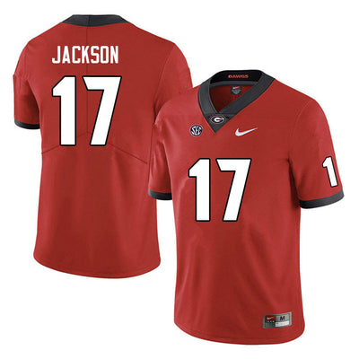 Men's #17 Dan Jackson Georgia Bulldogs College Football Jersey