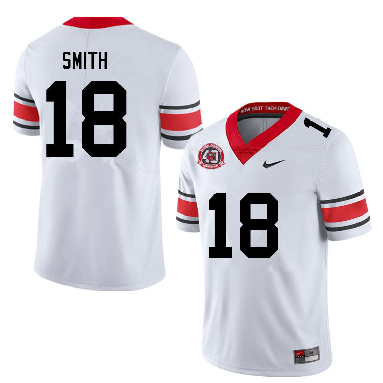 Men's #18 C.J. Smith  Georgia Bulldogs College Football Jersey