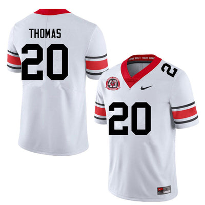 Men's #20 JaCorey Thomas Georgia Bulldogs College Football Jersey