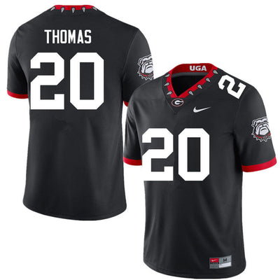 Men's #20 JaCorey Thomas Georgia Bulldogs College Football Jersey