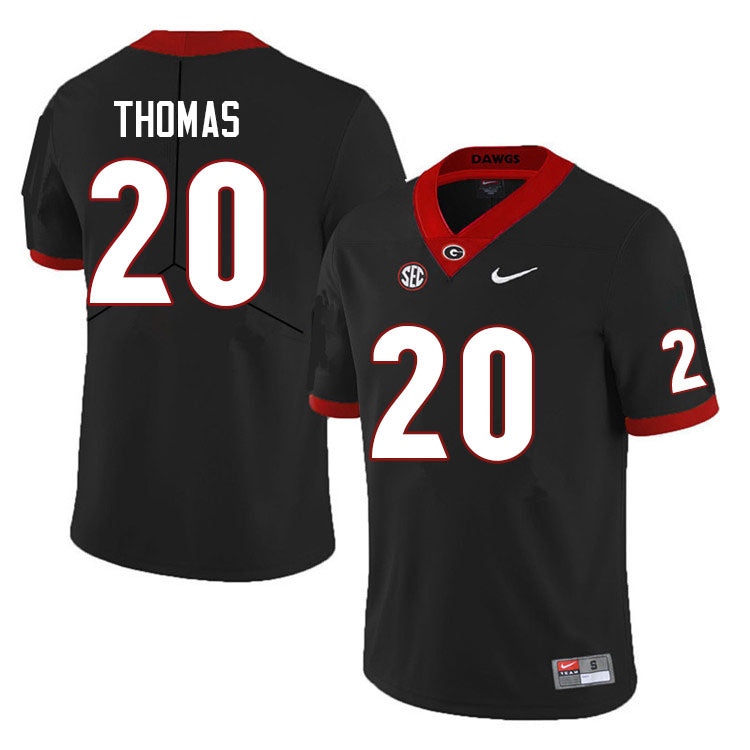 Men's #20 JaCorey Thomas Georgia Bulldogs College Football Jersey