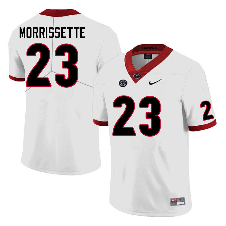 Men's #23 De'Nylon Morrissette Georgia Bulldogs College Football Jersey