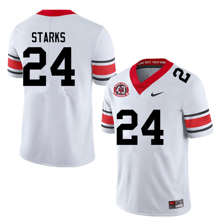 Men's #24 Malaki Starks Georgia Bulldogs College Football Jersey