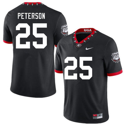 Men's #25 Steven Peterson Georgia Bulldogs College Football Jersey