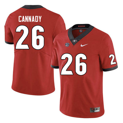 Men's #26 Jehlen Cannady Georgia Bulldogs College Football Jersey