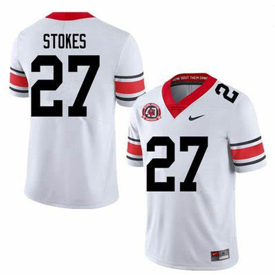 Men's #27 Eric Stokes Georgia Bulldogs College Football Jersey