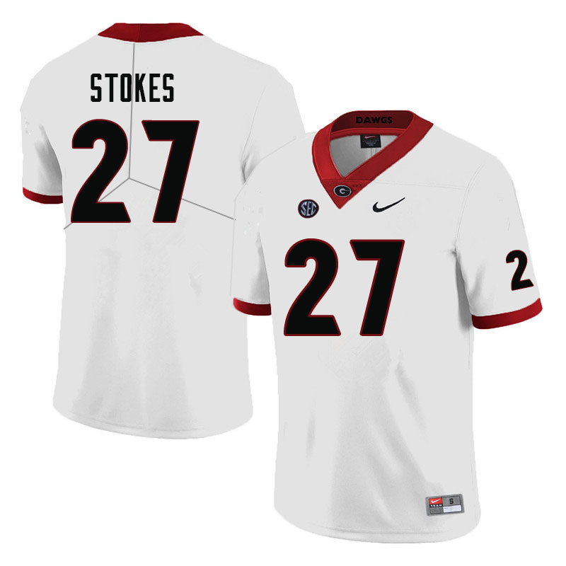 Men's #27 Eric Stokes Georgia Bulldogs College Football Jersey