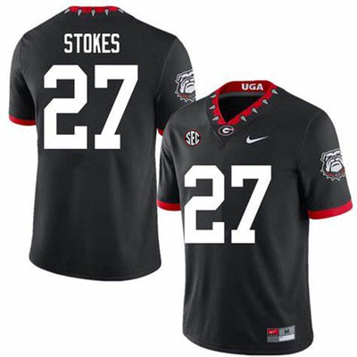 Men's #27 Eric Stokes Georgia Bulldogs College Football Jersey