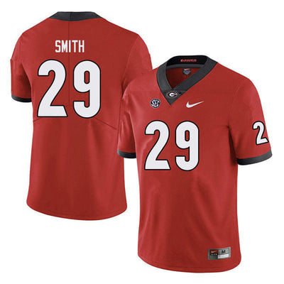Men's #29 Christopher Smith Georgia Bulldogs College Football Jersey