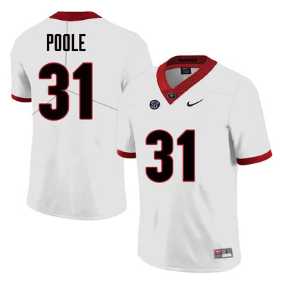 Men's #31 William Poole Georgia Bulldogs College Football Jersey