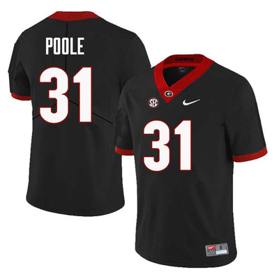 Men's #31 William Poole Georgia Bulldogs College Football Jersey