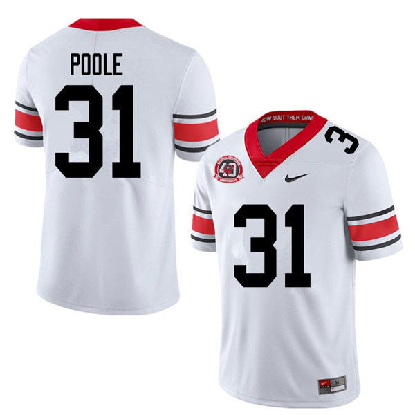 Men's #31 William Poole Georgia Bulldogs College Football Jersey