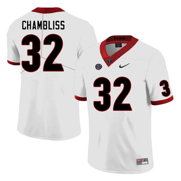 Men's #32 Chaz Chambliss Georgia Bulldogs College Football Jersey
