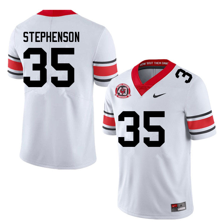 Men's #35 Lorenzo Stephenson Georgia Bulldogs College Football Jersey