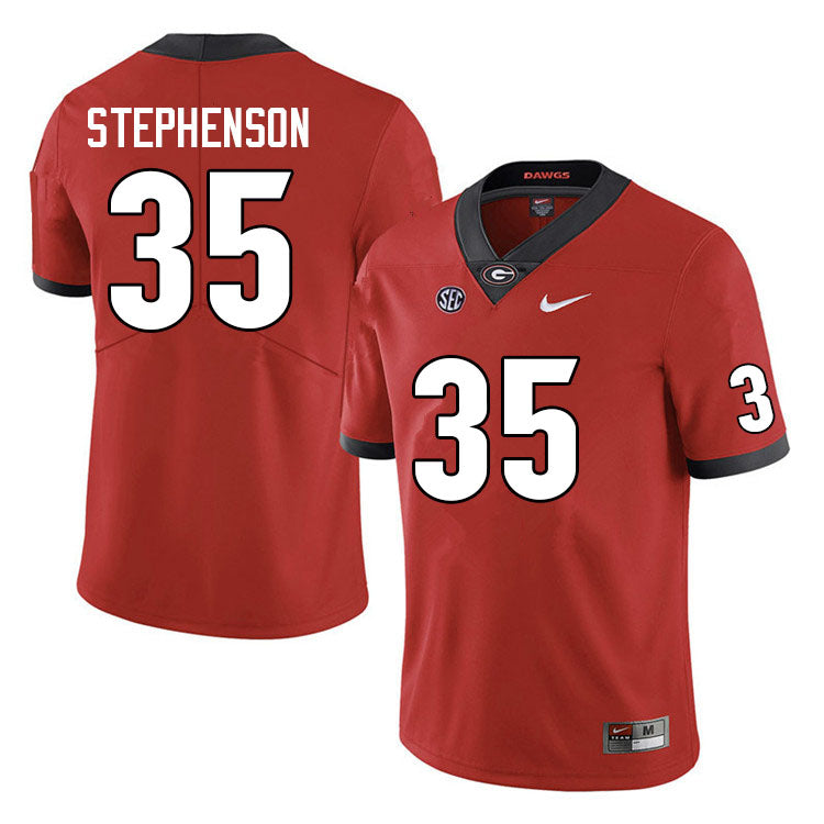 Men's #35 Lorenzo Stephenson Georgia Bulldogs College Football Jersey