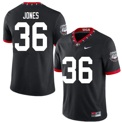Men's #36 Garrett Jones Georgia Bulldogs Football Jersey