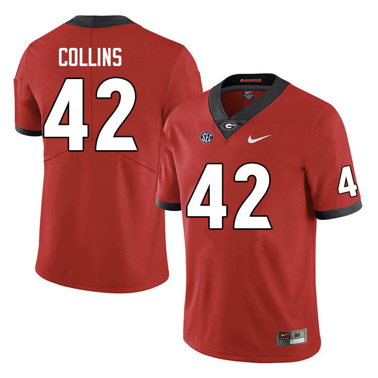 Men's  #42 Graham Collins Georgia BulldogsCollege Football Jersey