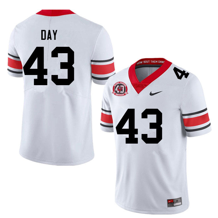 Men's #43 Davis Day Georgia Bulldog College Football Jersey