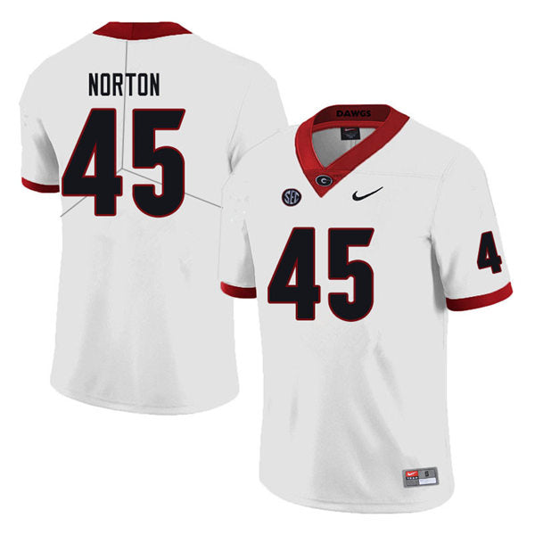 Men's #45 Bill Norton Georgia Bulldogs Football Jersey