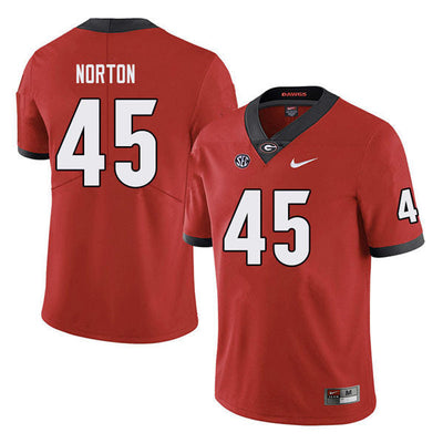 Men's #45 Bill Norton Georgia Bulldogs Football Jersey