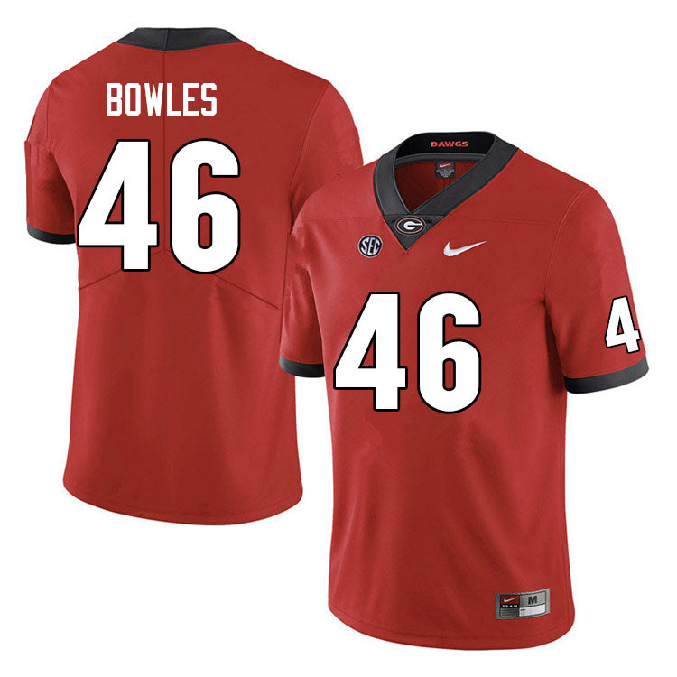Men's #46 Payton Bowles Georgia Bulldog College Football Jersey