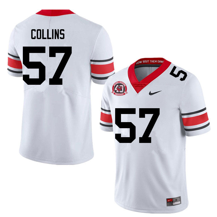 Men's #57 Luke Collins Georgia Bulldog College Football Jersey