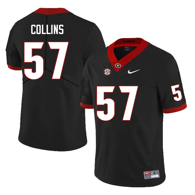 Men's #57 Luke Collins Georgia Bulldog College Football Jersey
