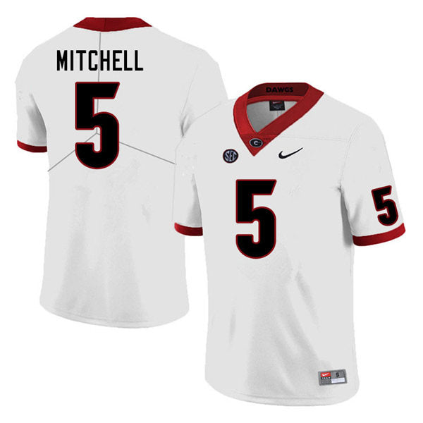 Men's #5 Adonai Mitchell Georgia Bulldogs College Football Jersey