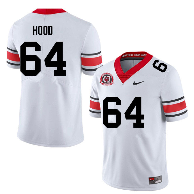Men's #64 Jacob Hood Georgia Bulldog College Football Jersey