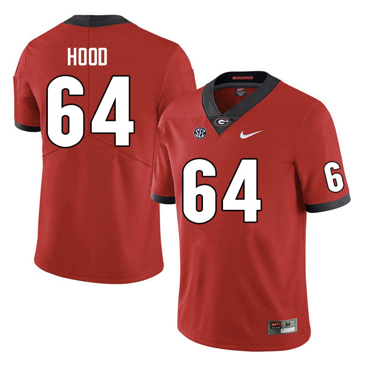 Men's #64 Jacob Hood Georgia Bulldog College Football Jersey