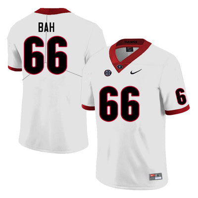 Men's #66 Aliou Bah Georgia Bulldog College Football Jersey