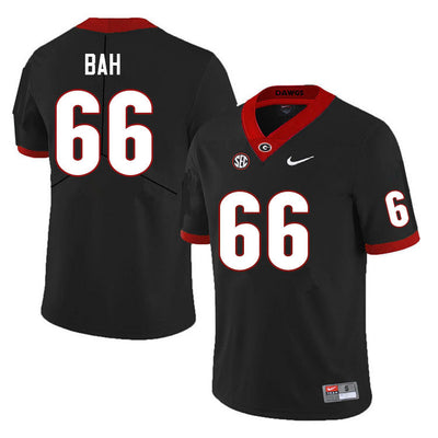 Men's #66 Aliou Bah Georgia Bulldog College Football Jersey