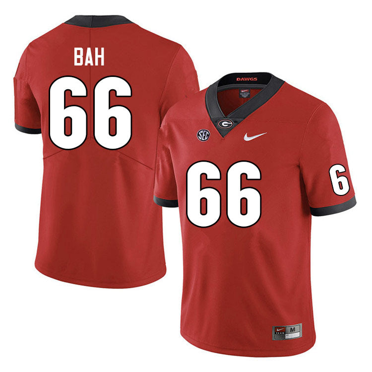 Men's #66 Aliou Bah Georgia Bulldog College Football Jersey