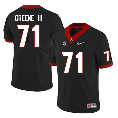 Men's #71 Earnest Greene III Georgia Bulldog College Football Jersey