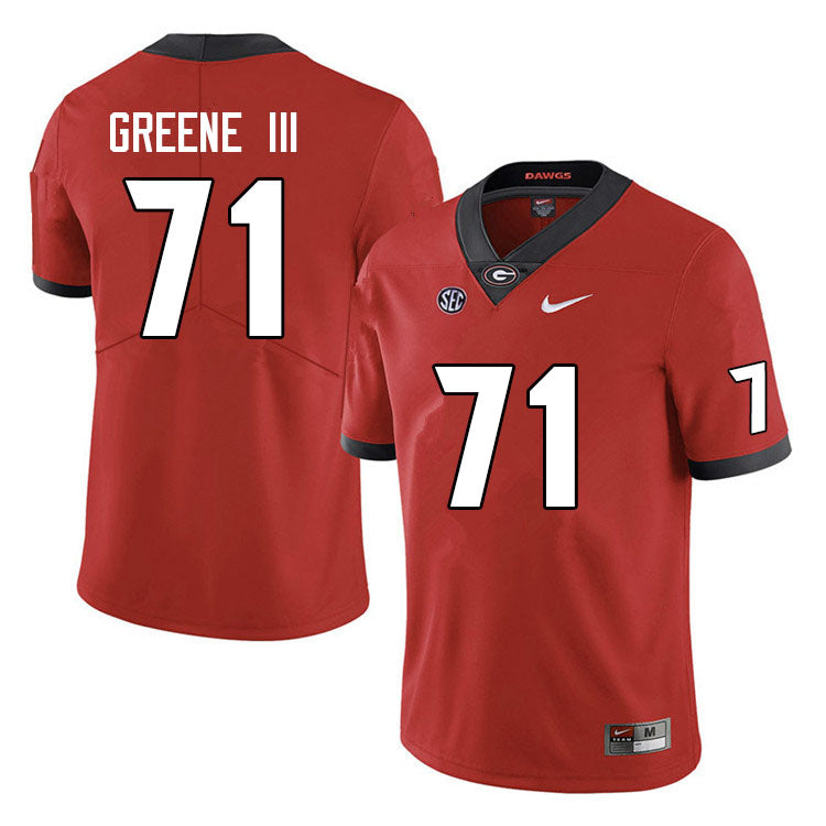 Men's #71 Earnest Greene III Georgia Bulldog College Football Jersey