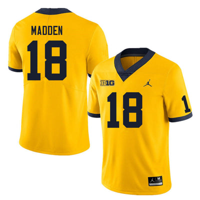 Men's #18 Jesse Madden Michigan Wolverines College Football Jersey