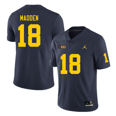 Men's #18 Jesse Madden Michigan Wolverines College Football Jersey