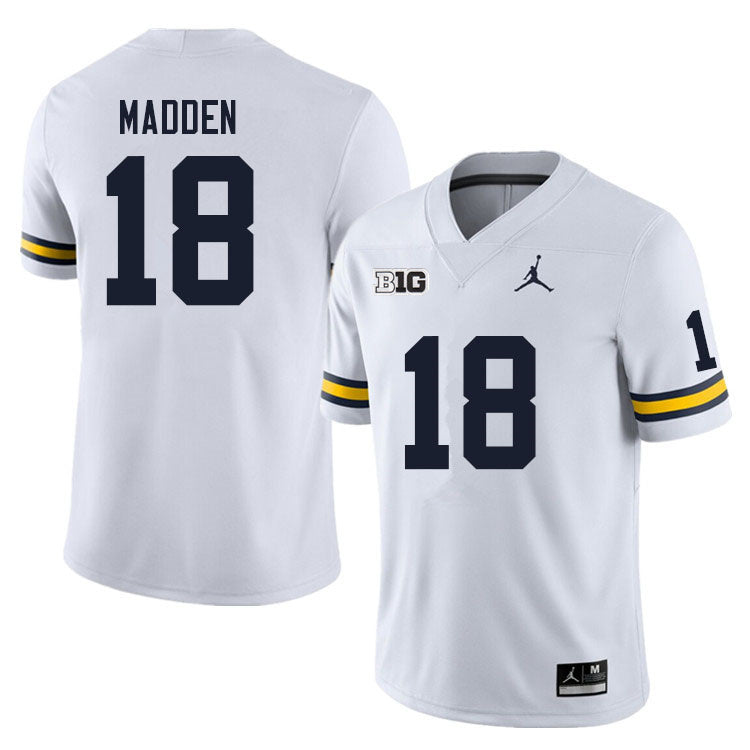 Men's #18 Jesse Madden Michigan Wolverines College Football Jersey