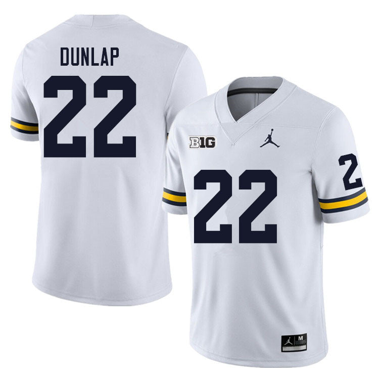 Men's #22 Tavierre Dunlap Michigan Wolverines College Football Jersey