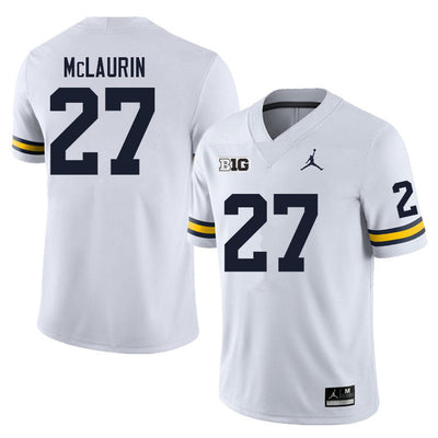 Men's #27 Tyler McLaurin Michigan Wolverines College Football Jersey