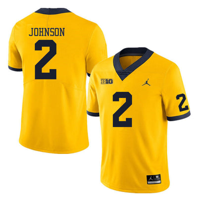 Men's #2 Will Johnson Michigan Wolverines College Football Jersey