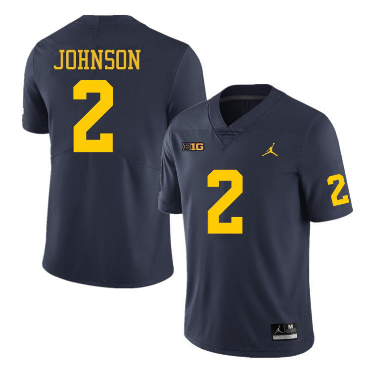 Men's #2 Will Johnson Michigan Wolverines College Football Jersey