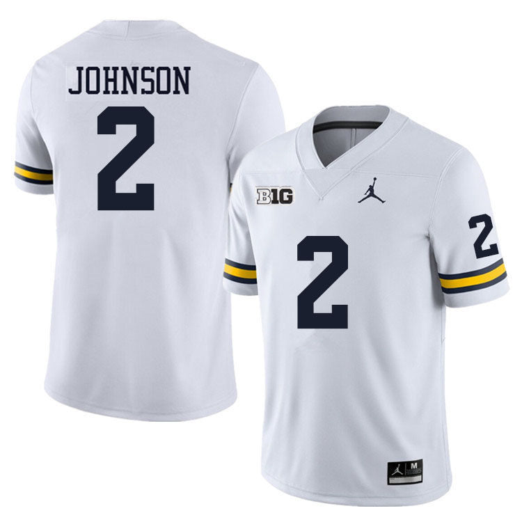 Men's #2 Will Johnson Michigan Wolverines College Football Jersey
