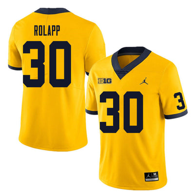Men's #30 Will Rolapp Michigan Wolverines College Football Jersey