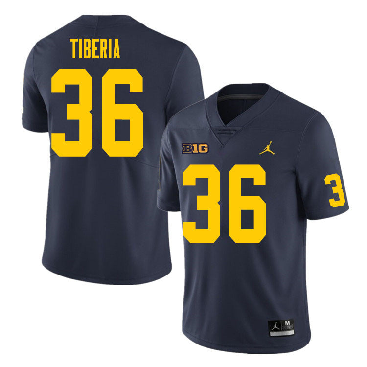 Men's #36 Nico Tiberia Michigan Wolverines College Football Jersey