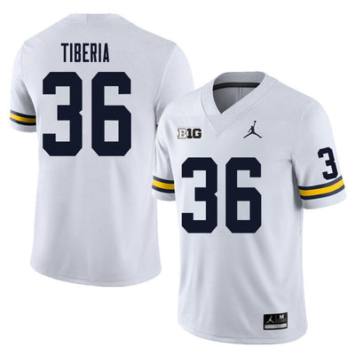 Men's #36 Nico Tiberia Michigan Wolverines College Football Jersey