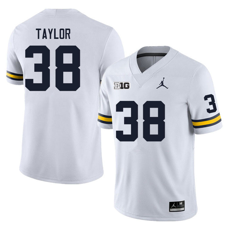 Men's #38 Joe Taylor Michigan Wolverines College Football Jersey