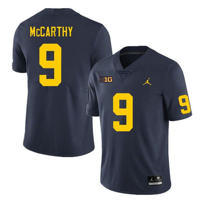 Men’s Michigan Wolverines #9 J.J. McCarthy Football Jersey