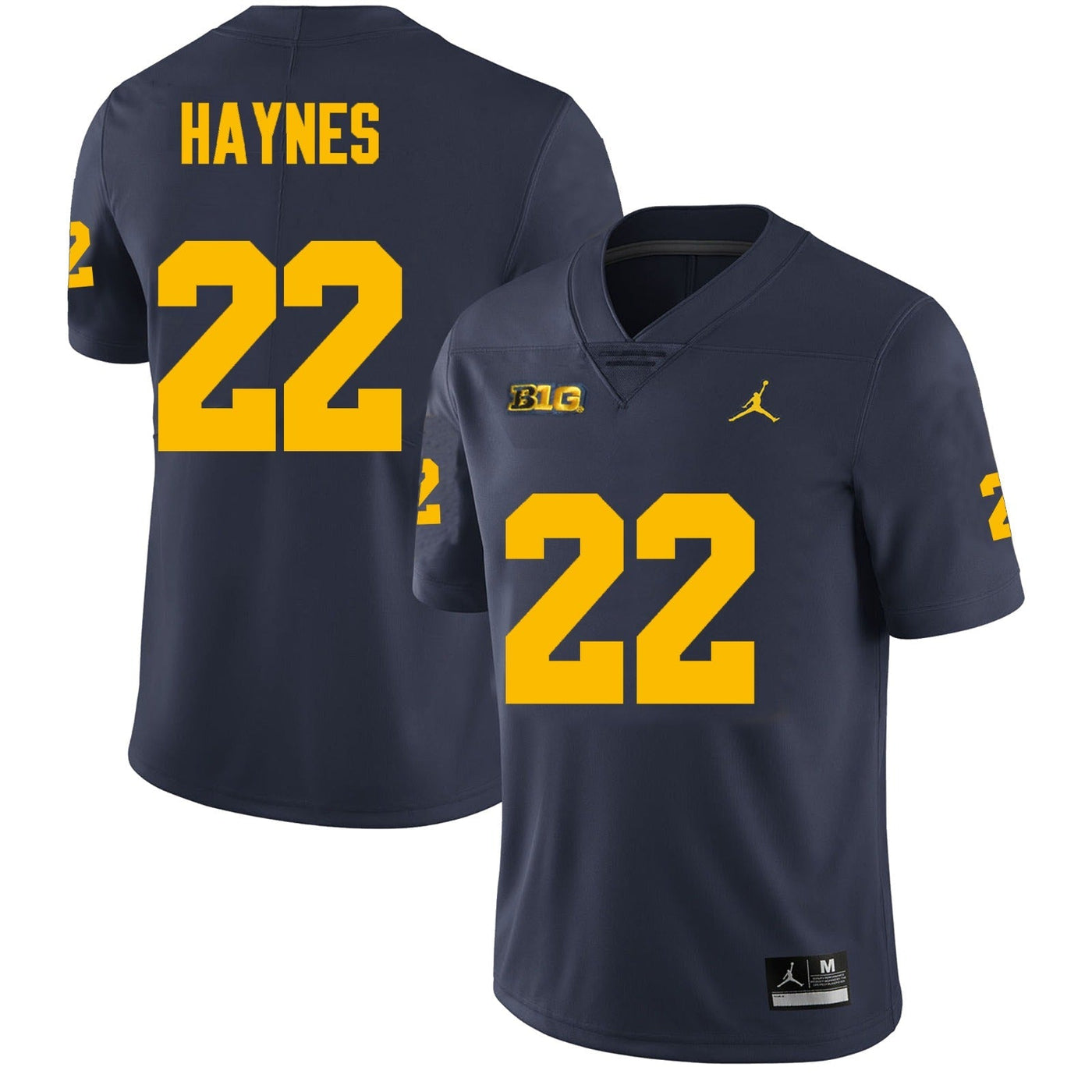 Men’s #22 Justice Haynes Michigan Wolverines  Football Jersey