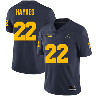 Men’s #22 Justice Haynes Michigan Wolverines  Football Jersey